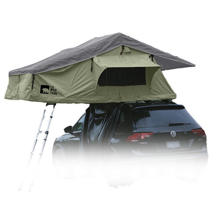 Chic Choc 2 XE – Tente de toit universelle avec entrée protégée contre la pluie et vue panoramique à 270° - The Wild Tribe