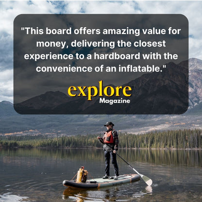 Columbia 11' Inflatable Paddle board (Hybrid Carbon Paddle + Bag with Wheels) - The Wild Tribe
