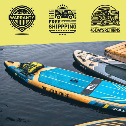 Paddle gonflable Columbia S 12'6 vert (pagaie hybride en carbone + sac à roulettes) - The Wild Tribe