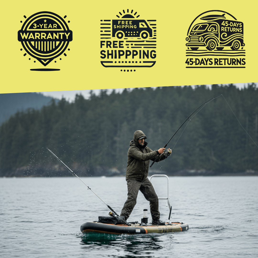 Sequoia XL Bass - Stand up paddle gonflable de pêche entièrement équipé - The Wild Tribe
