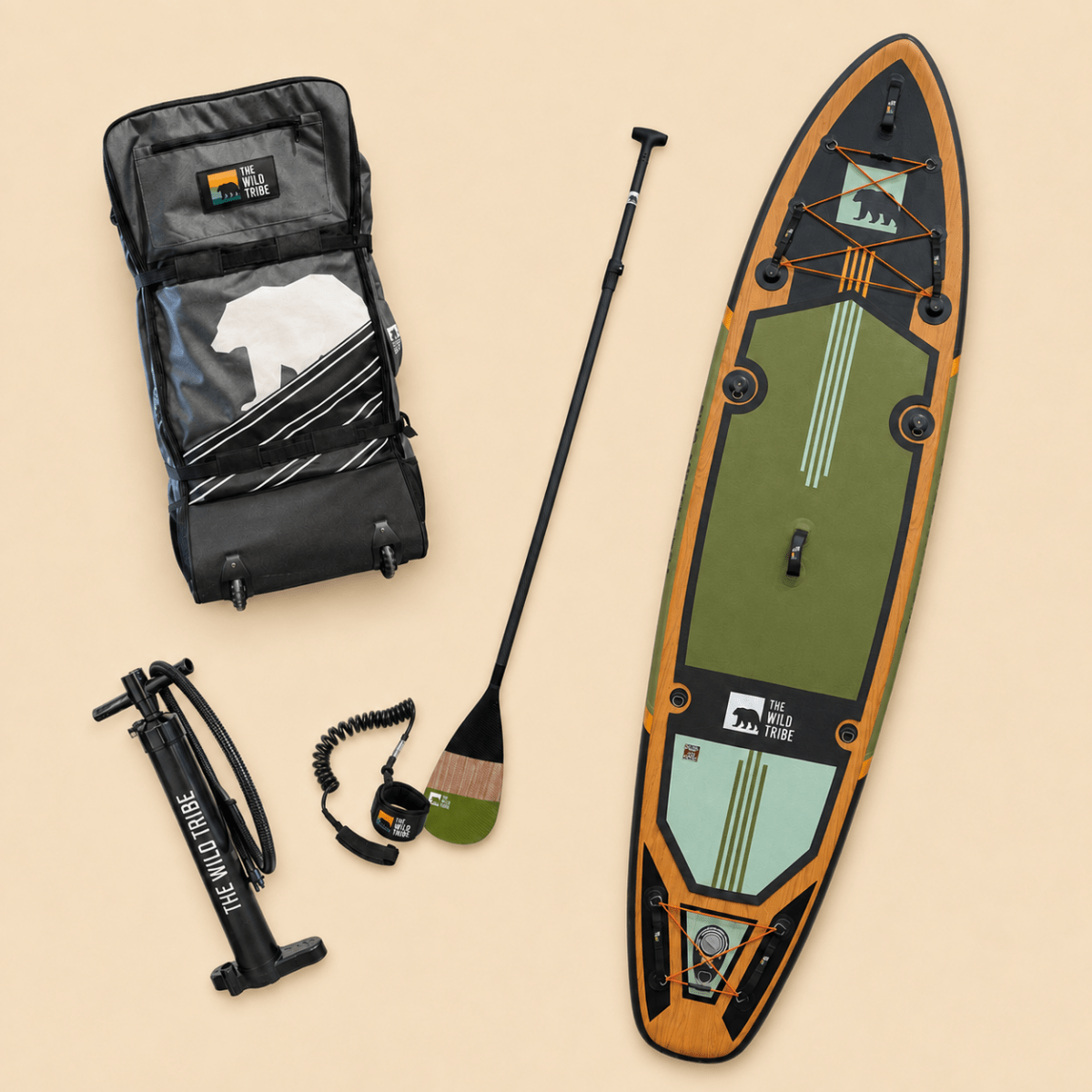 Sequoia paddle board and included accessories